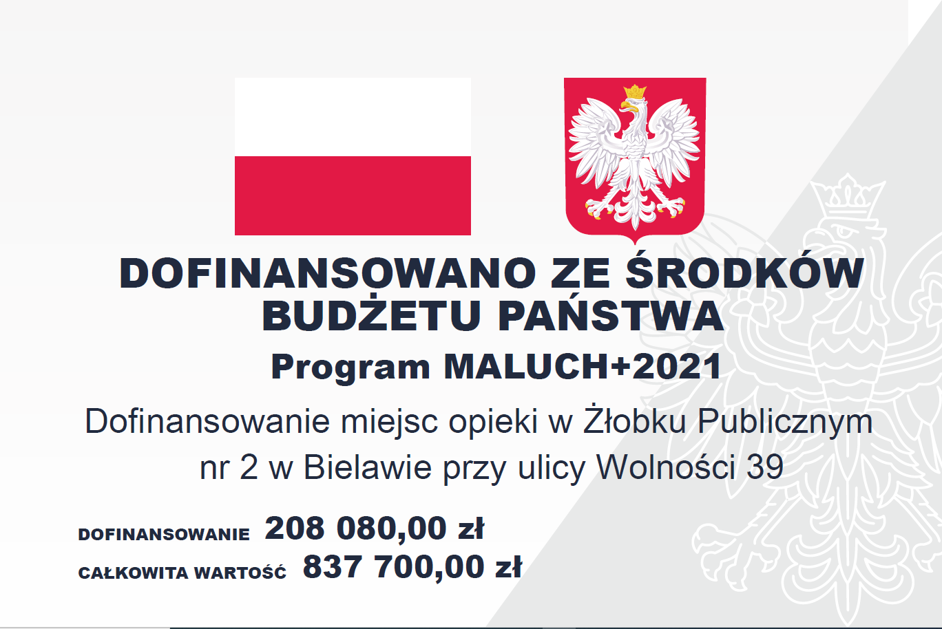 Tablica informująca o źródłach finansowania inwestycji