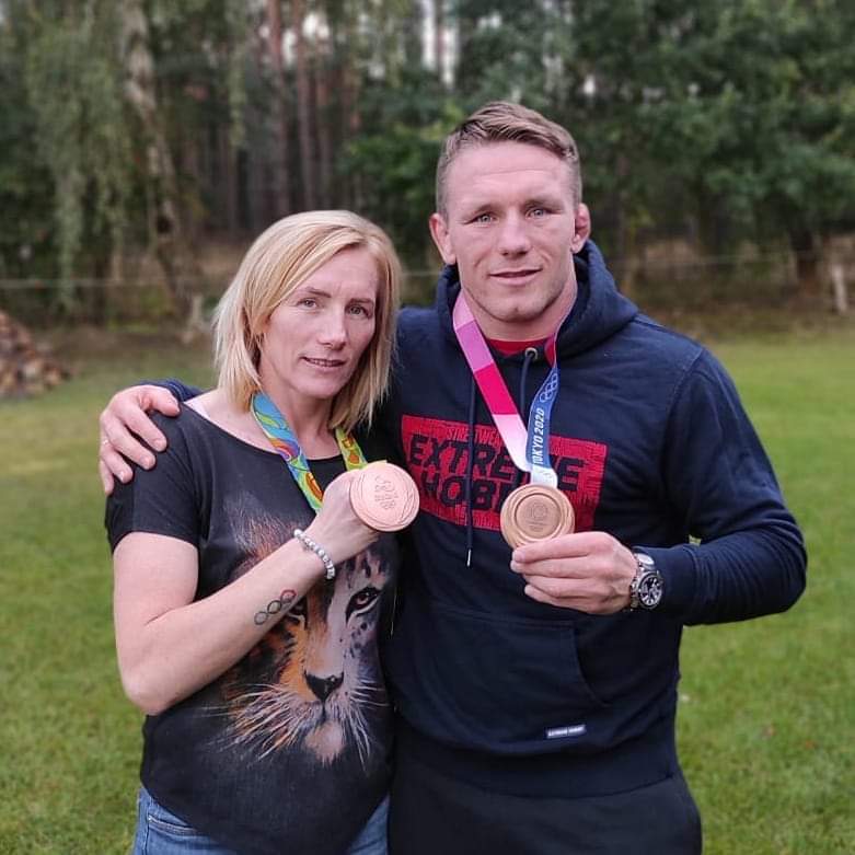 Brązowi medaliści Igrzysk Olimpijskich - Monika i Tadeusz Michalik 