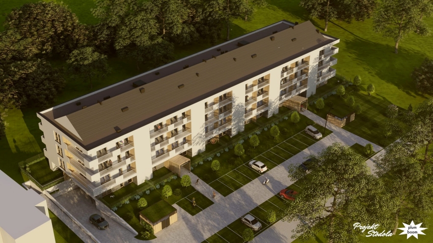 Projekt budynku wielorodzinnego - widok z góry