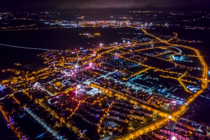 Nocna panorama Bielawy