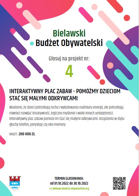 Afisz z informacjami na temat projektu