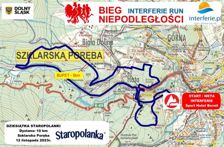 Interferie Run 10 - przebieg trasy