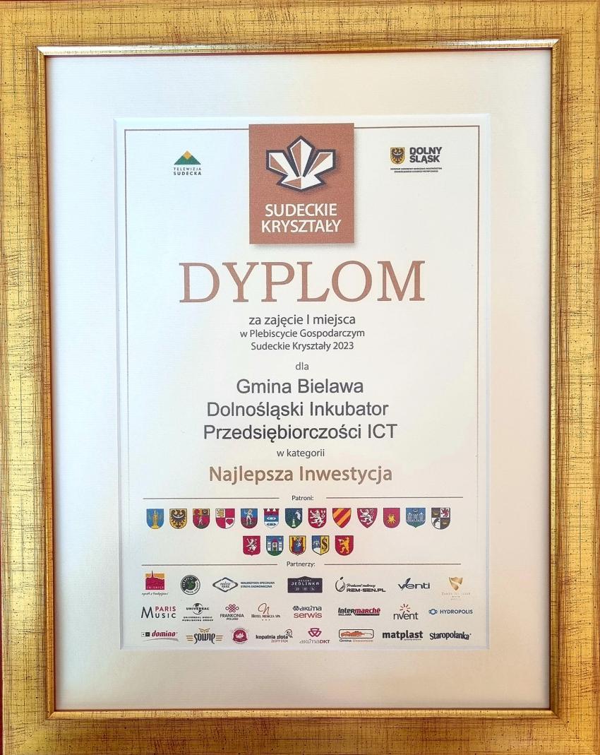 Dyplom dla Gminy Bielawa