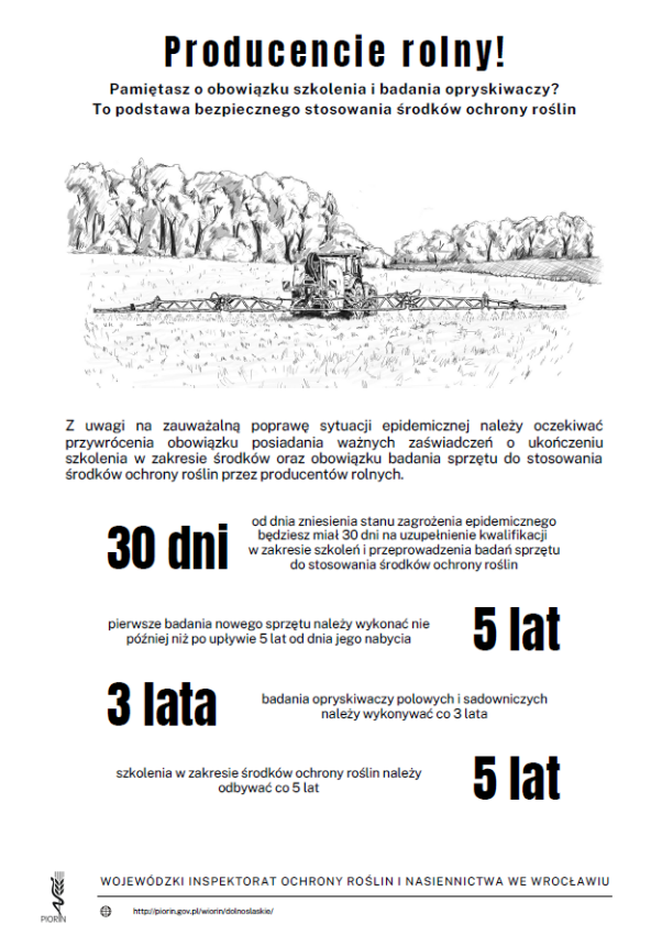 Afisz z informacjami