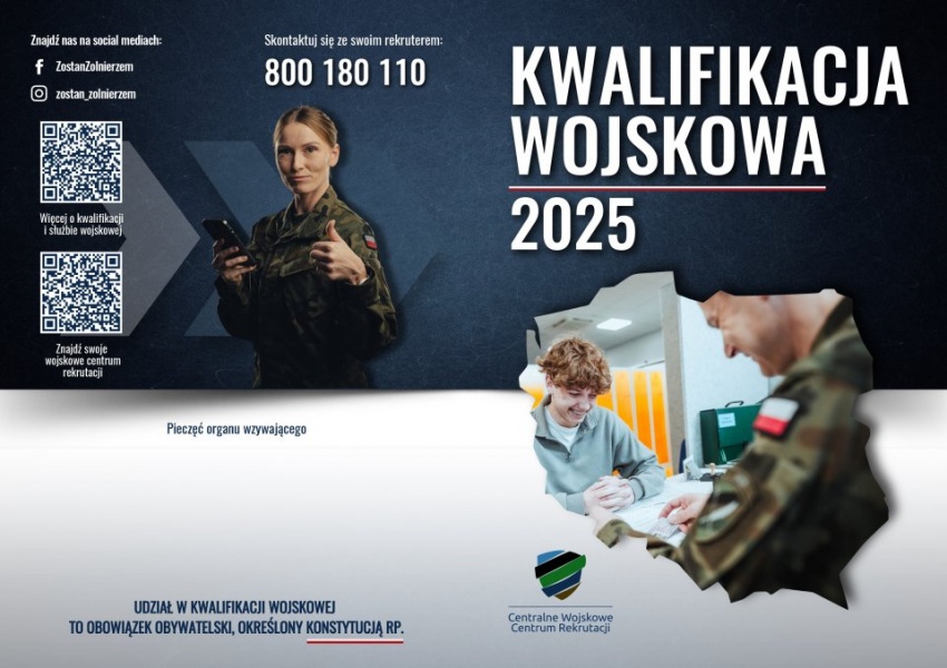 Klasyfikacja wojskowa - afisz informacyjny