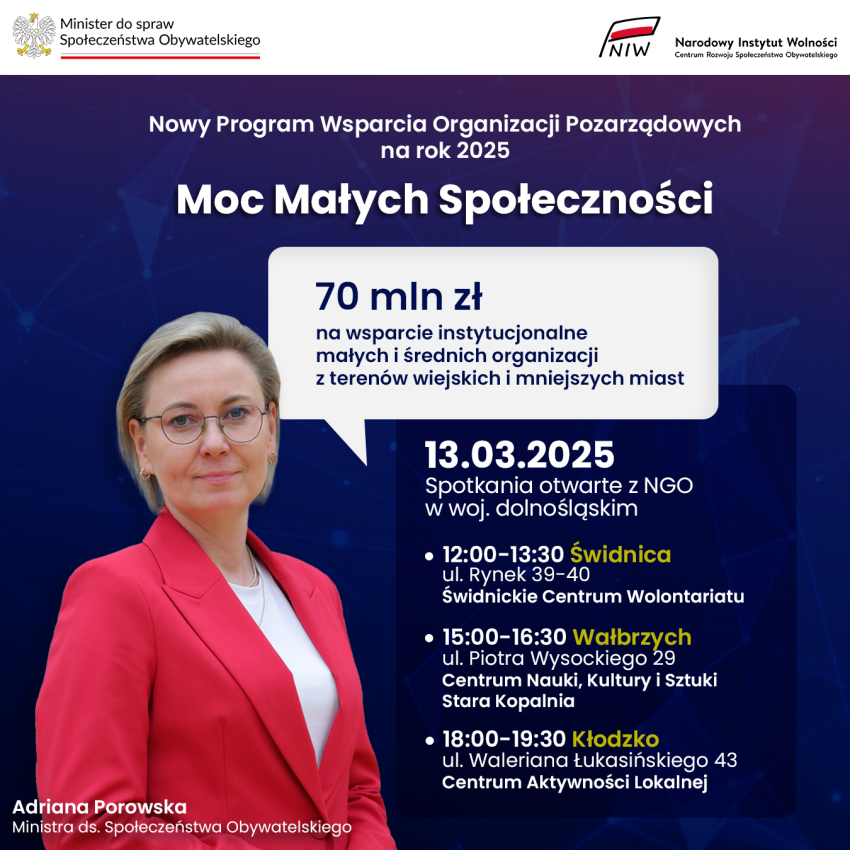 Afisz z informacjami