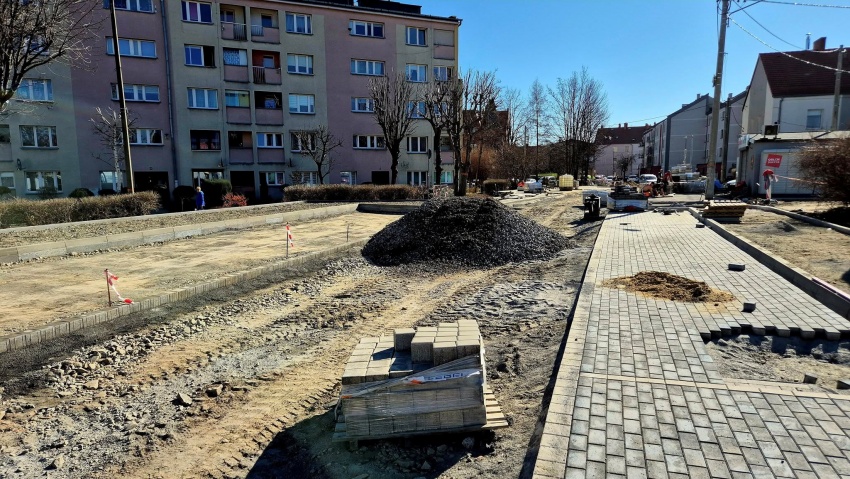 Ulica Włókniarzy w przebudowie