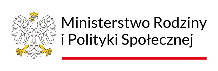 Orzeł w koronie logo Ministerstwa Rodziny i Polityki Społecznej