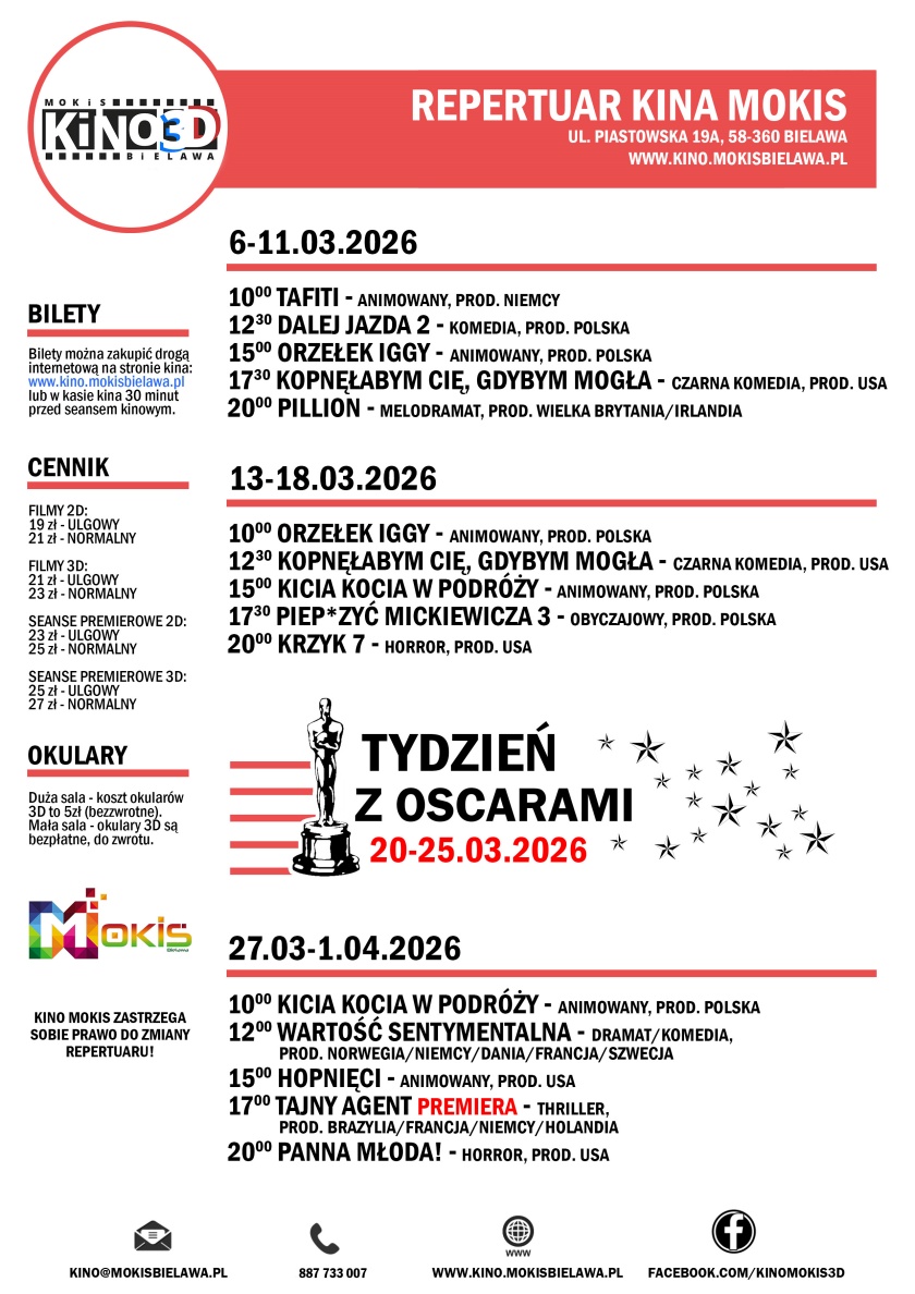Repertuar Kina MOKiS na marzec