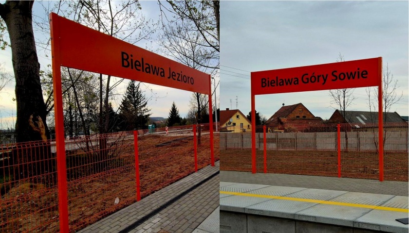 tablice z nowymi nazwami przystanków