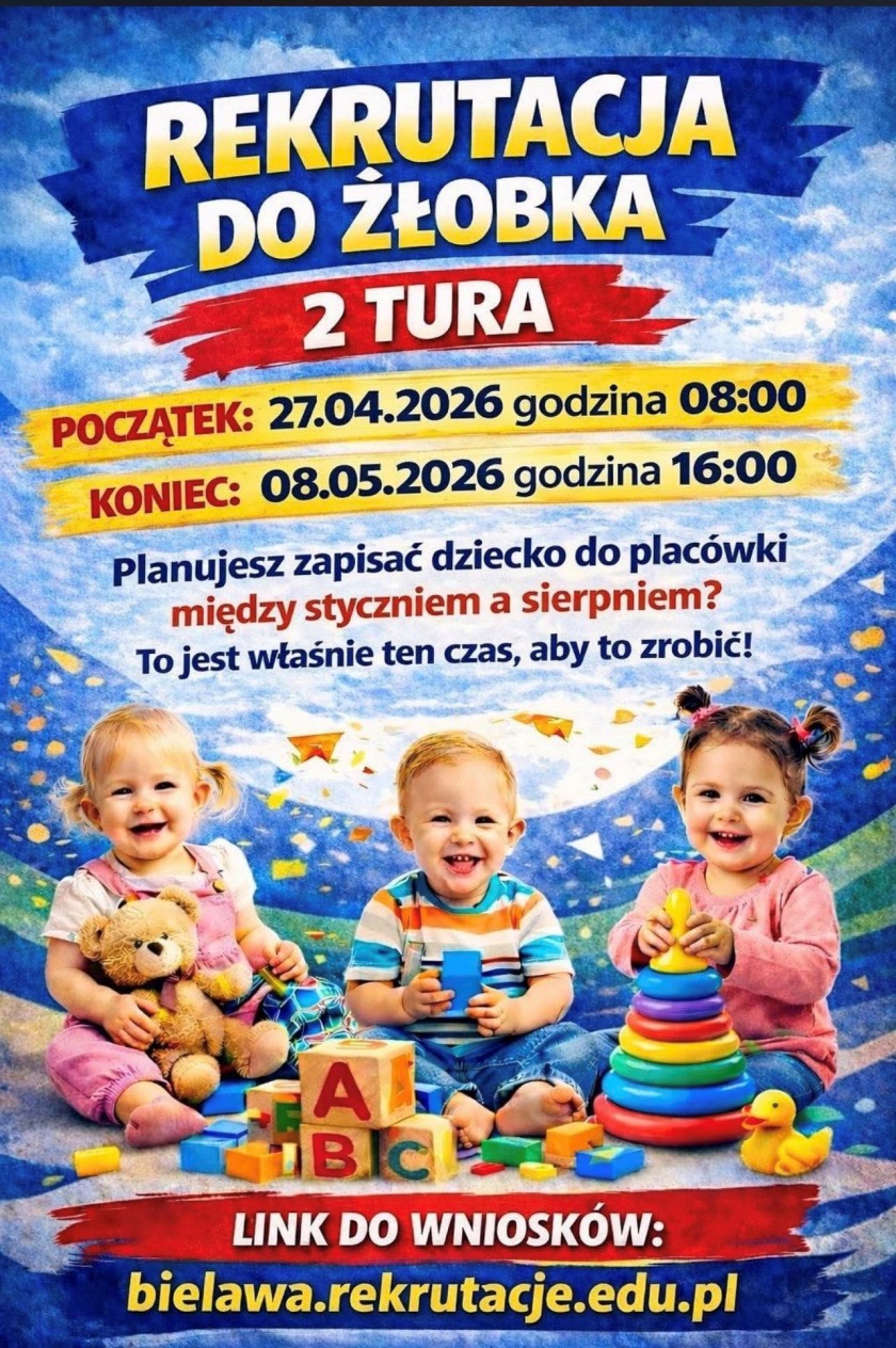 Rekrutacja do żłobków - afisz informacyjny